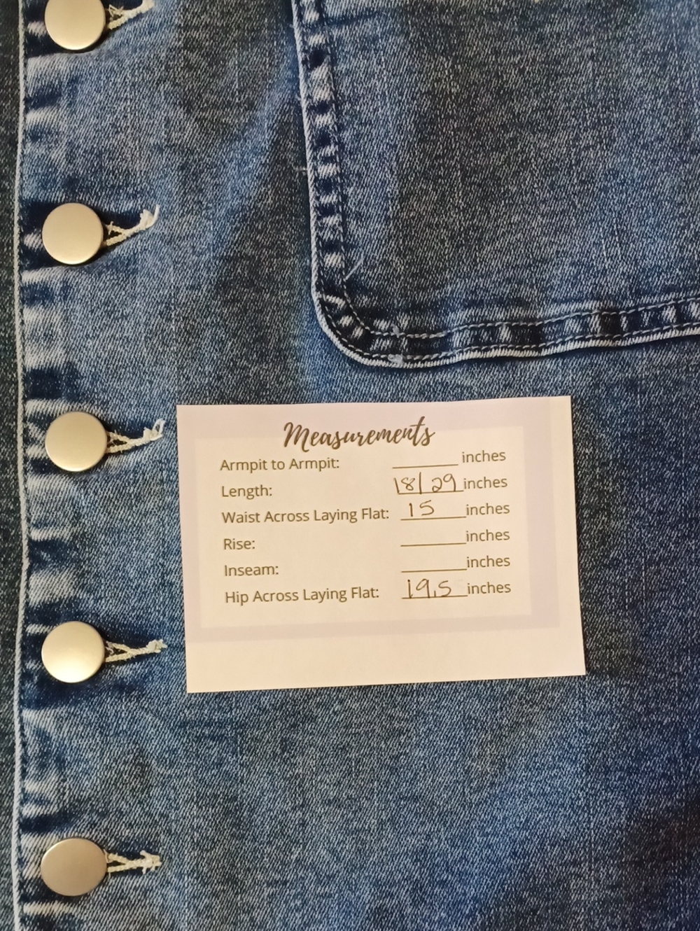 Flamingals Medium Wash Denim Button Front Split Hem Midi Skirt Pockets Stretch M - Picture 15 of 15